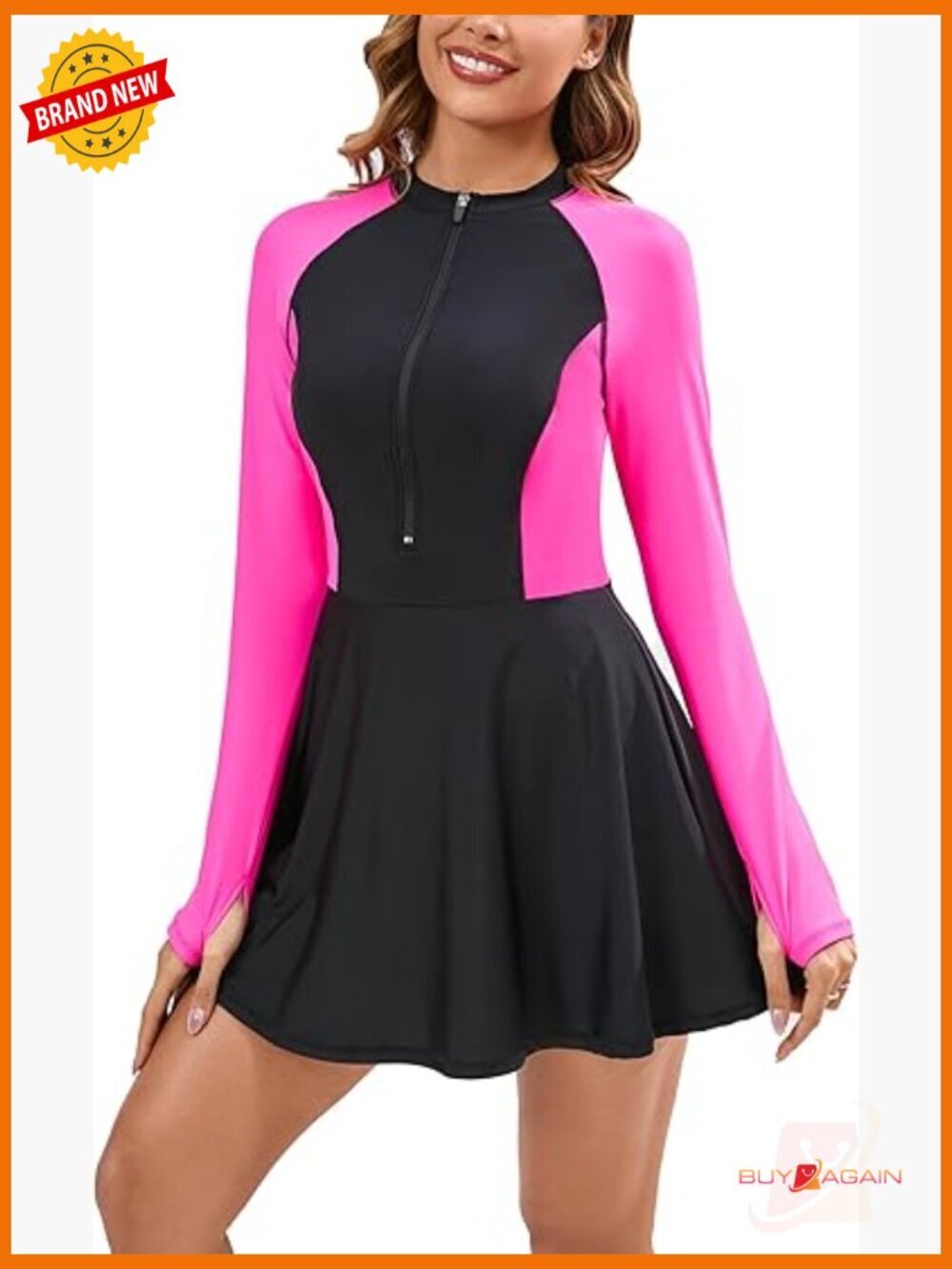 UPF 50+ Long Sleeve Rash Guard Set with Shorts